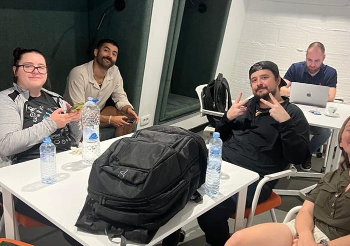 In the team room